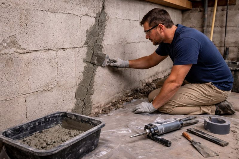Foundation Crack Repair in Draper, UT