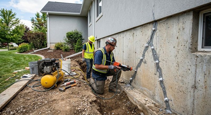 Foundation Crack Repair in Pleasant Grove, UT