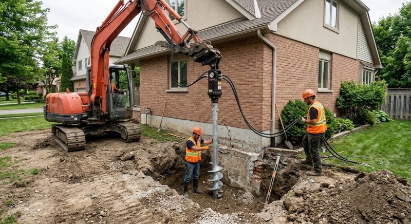 Helical Pile Installation in Park City, UT