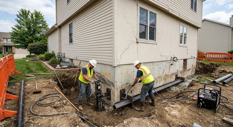 Sinking Foundation Repair in Midvale, UT